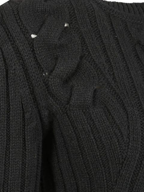 Alexander McQueen cable-knit cut-out sweater - Black - zdjęcie produktu nr 2