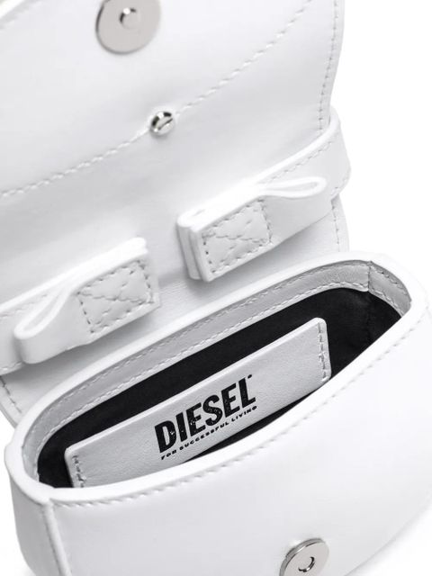 Diesel 1DR XS leather crossbody bag - White