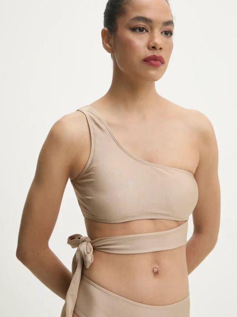 Answear.LAB biustonosz kąpielowy kolor złoty lekko usztywniona miseczka