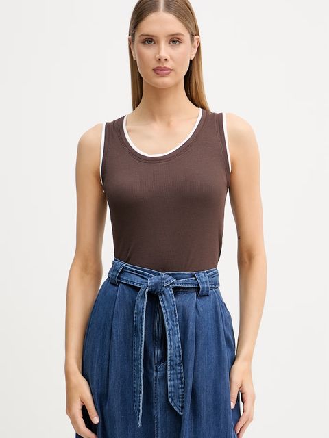 United Colors of Benetton top damski z wiskozy - zdjęcie produktu nr 2