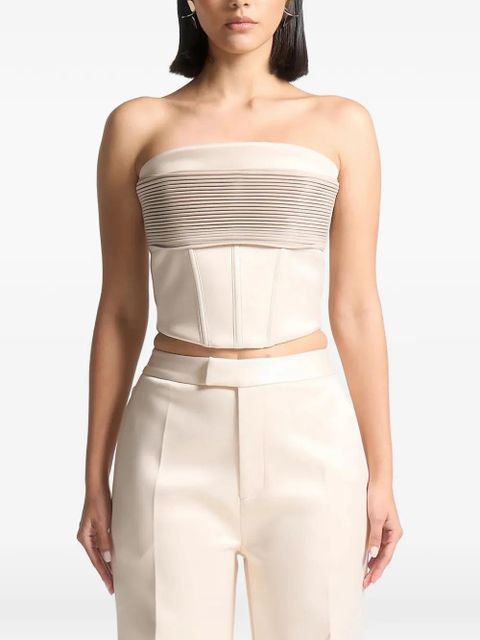 Manière De Voir Cora satin bandeau corset top - Neutrals - zdjęcie produktu nr 1