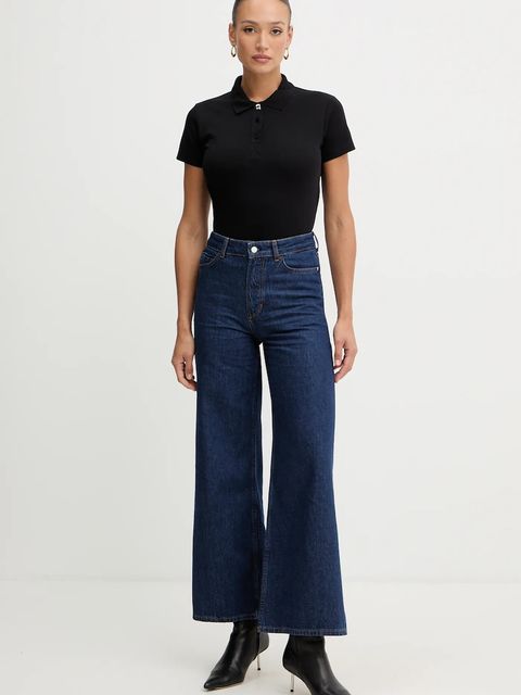 Karl Lagerfeld polo bawełniane IKON damski kolor czarny B1W17035