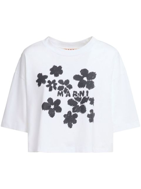 Marni floral-print T-shirt - White - zdjęcie produktu nr 1