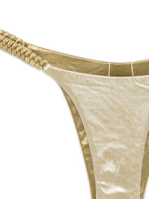 Isa Boulder High Weave bikini bottom - Gold