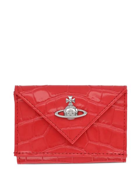 Vivienne Westwood croc-effect orb wallet - Red - zdjęcie produktu nr 1