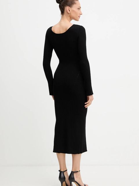 Marciano by Guess sukienka AGATHE kolor czarny maxi dopasowana 5BGK55 5891Z