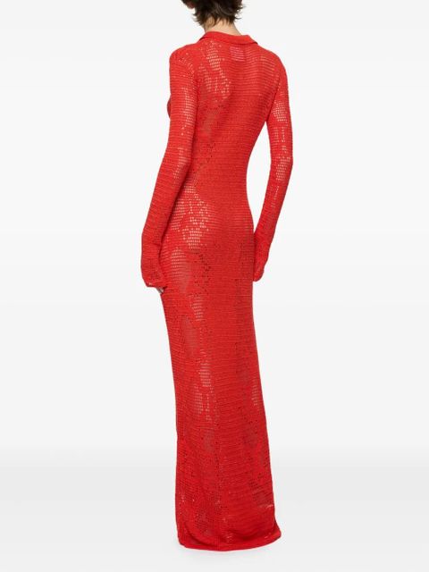 Paris Georgia crochet maxi dress - Red