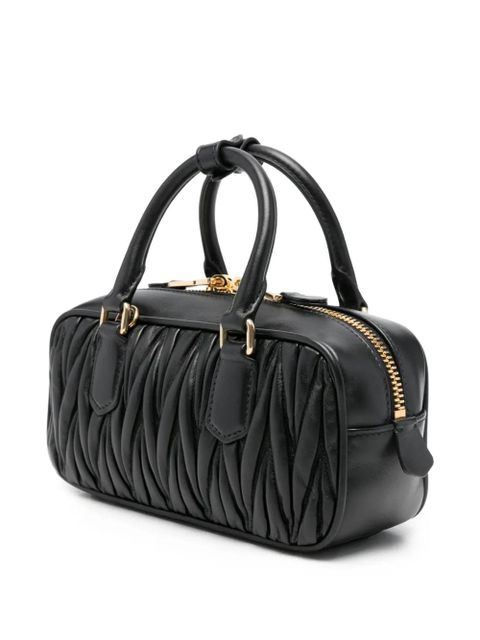 Miu Miu Arcadie logo-plaque tote bag - Black