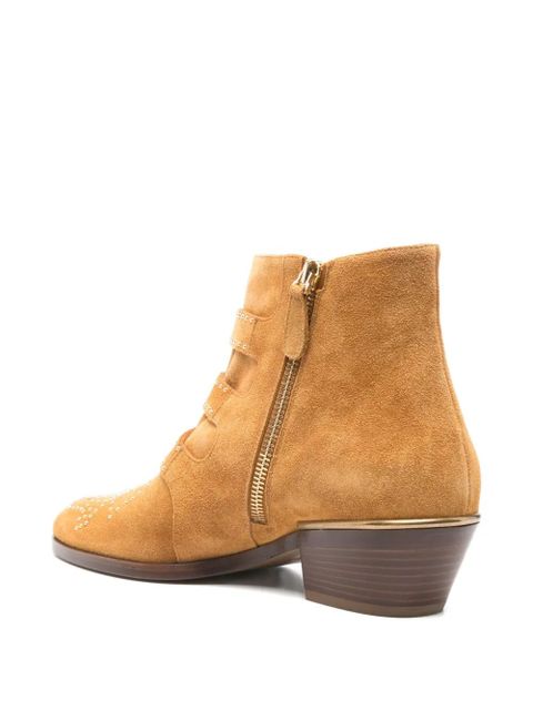 Chloé 50mm buckled studded boots - Neutrals