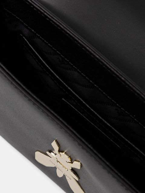 Patrizia Pepe torebka skórzana kolor czarny 8B0303 L061