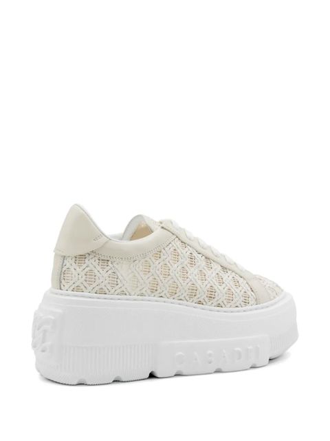 Casadei woven platform sneakers - Neutrals