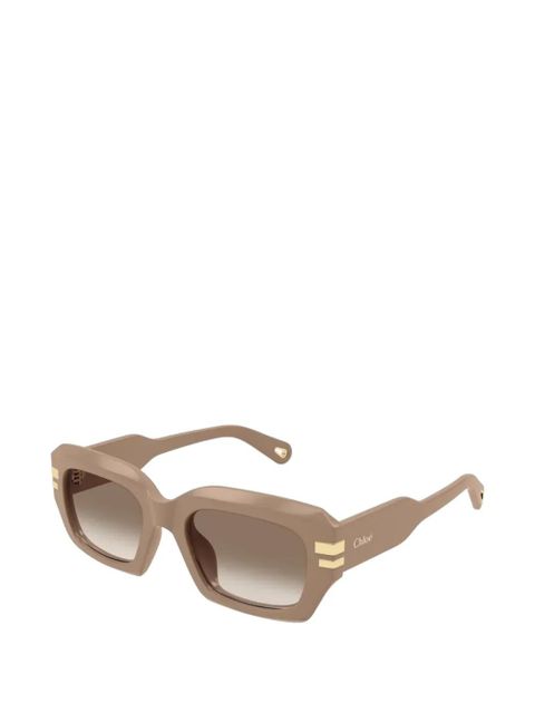 Chloé geometric-frame sunglasses - Neutrals - zdjęcie produktu nr 2