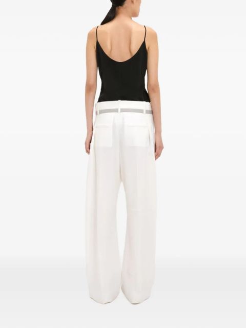 Victoria Beckham straight-leg folded trousers - White
