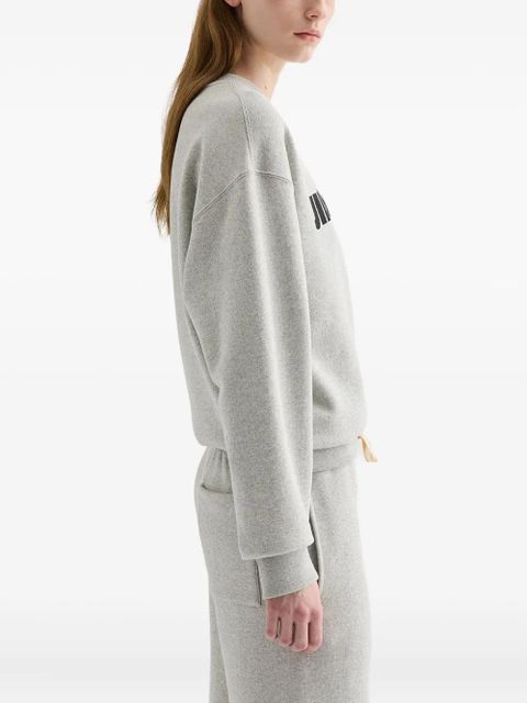 Jil Sander logo cotton sweatshirt - Grey