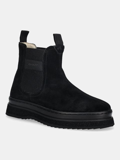 Gant sztyblety zamszowe Sistown damskie kolor czarny na platformie 31553102 - zdjęcie produktu nr 1