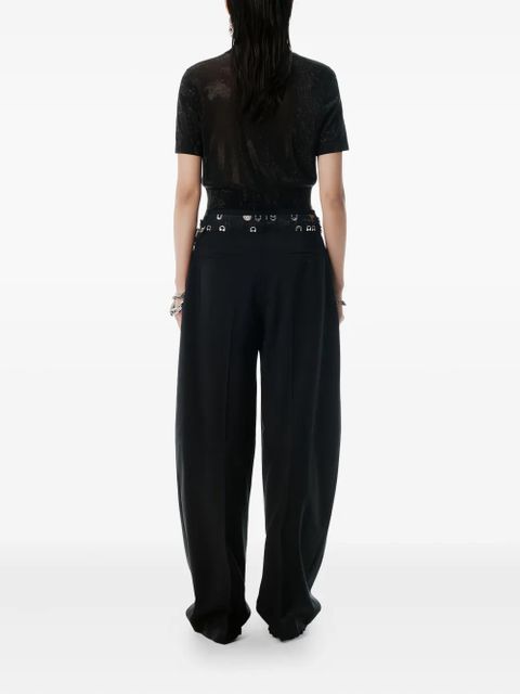 Alexander Wang short-sleeved cropped top - Black