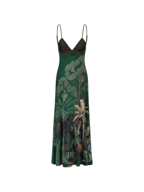 Johanna Ortiz Nuestra Tierra floral-pattern midi dress - Green - zdjęcie produktu nr 2