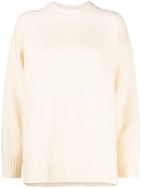 Jil Sander long-sleeve crew-neck wool jumper - White - zdjęcie produktu nr 1