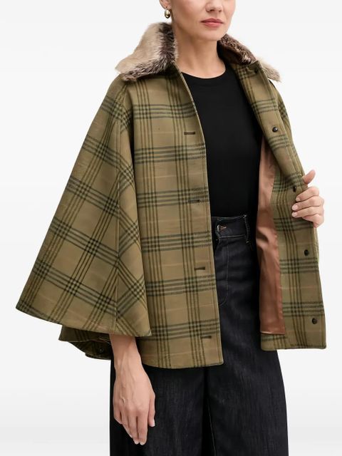 Barbour Llily checked cape - Green