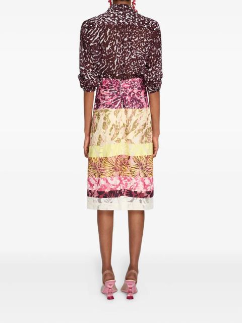 DRIES VAN NOTEN animal-print blouse - Red