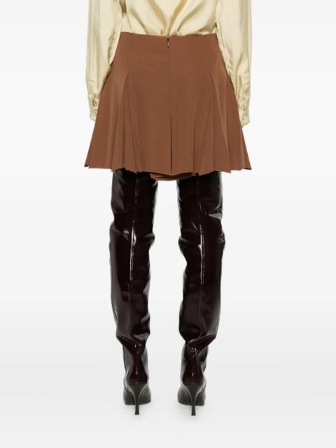 Marni pleated virgin wool skirt - Brown