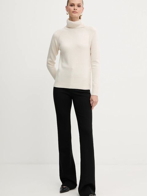 Silvian Heach sweter z domieszką wełny DIOUF damski kolor beżowy lekki z golfem GPA25232LU - zdjęcie produktu nr 2