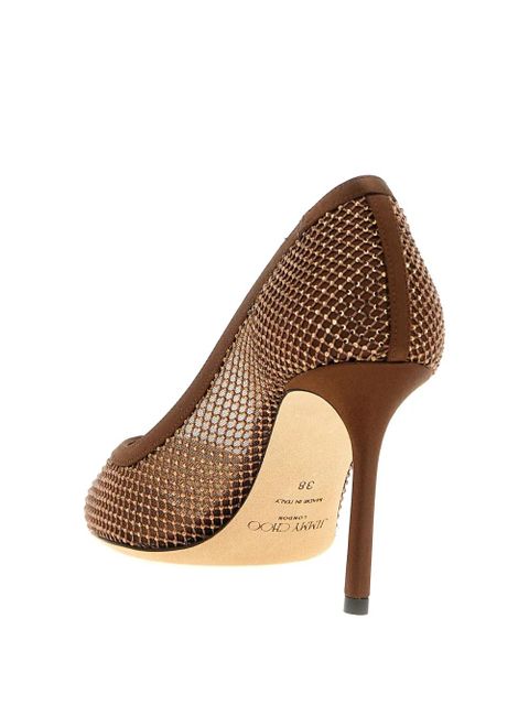 Jimmy Choo Romy crystal-mesh pumps - Brown - zdjęcie produktu nr 2