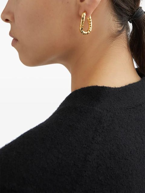 Jil Sander hammered hoop earrings - Gold