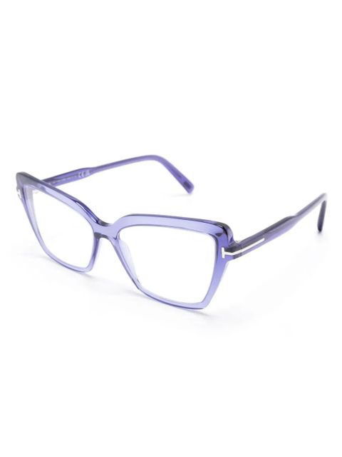 TOM FORD Eyewear transparent-frame cat-eye glasses - Purple - zdjęcie produktu nr 2