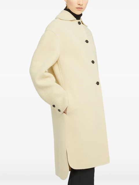 Jil Sander single-breasted virgin wool coat - Neutrals