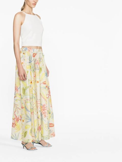 TWINSET floral-print cotton skirt - Neutrals