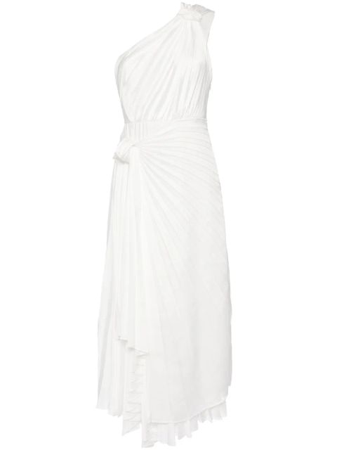 Acler asymmetric draped dress - White