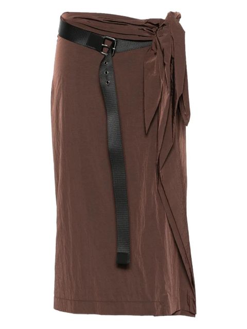 PINKO Tartetatin belt midi skirt - Brown - zdjęcie produktu nr 1