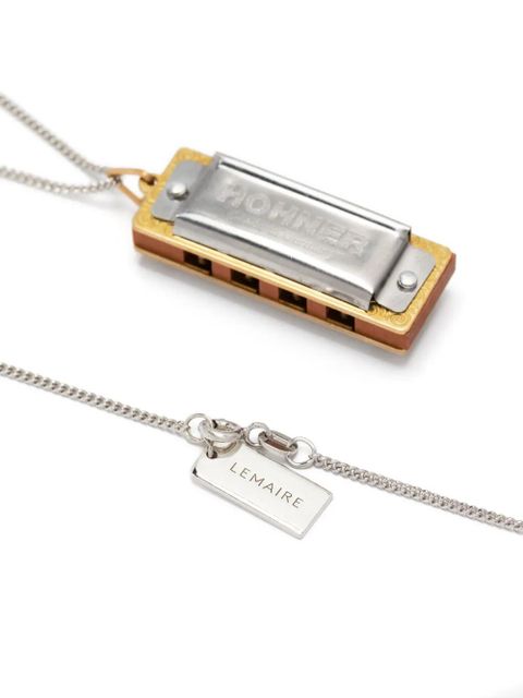 LEMAIRE Harmonica logo-engraved necklace - Silver - zdjęcie produktu nr 2
