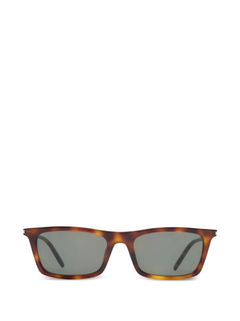 Saint Laurent Eyewear Betty Thin havana rectangle sunglasses - Brown - zdjęcie produktu nr 1