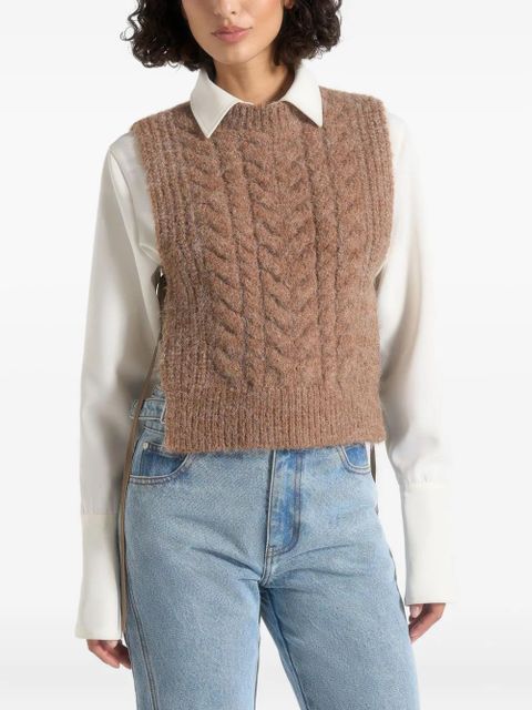 Manière De Voir Danya cable tie knit top - Neutrals - zdjęcie produktu nr 1