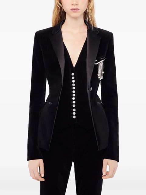 Rabanne jewel-button blazer - Black