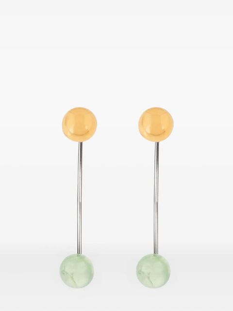 DRIES VAN NOTEN chain stud earrings - Silver