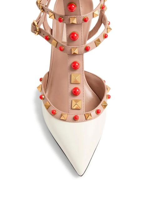 Valentino Garavani 65mm Rockstud embellished pumps - White