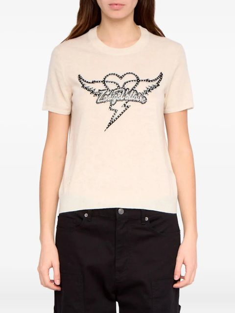 Zadig&Voltaire Idal heart-graphic T-shirt - Neutrals