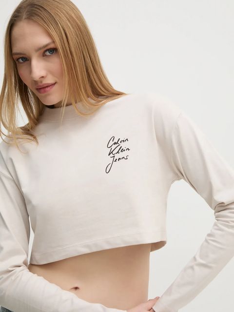 Calvin Klein Jeans longsleeve bawełniany - zdjęcie produktu nr 1