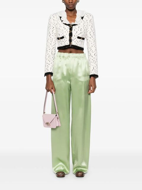 Valentino Garavani satined trousers - Green - zdjęcie produktu nr 2