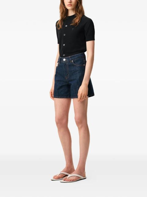 AMI Paris Ami De Coeur short-sleeves cardigan - Black