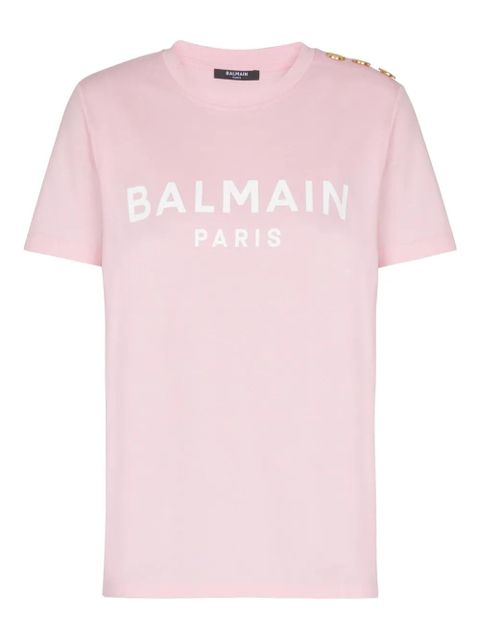 Balmain logo-print T-shirt - Pink - zdjęcie produktu nr 1