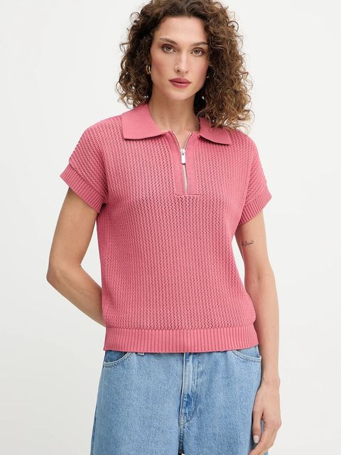 Morgan polo damski kolor różowy MLAOS - zdjęcie produktu nr 1