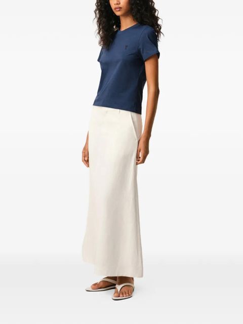 AMI Paris Ami de Coeur embroidery T-shirt - Blue