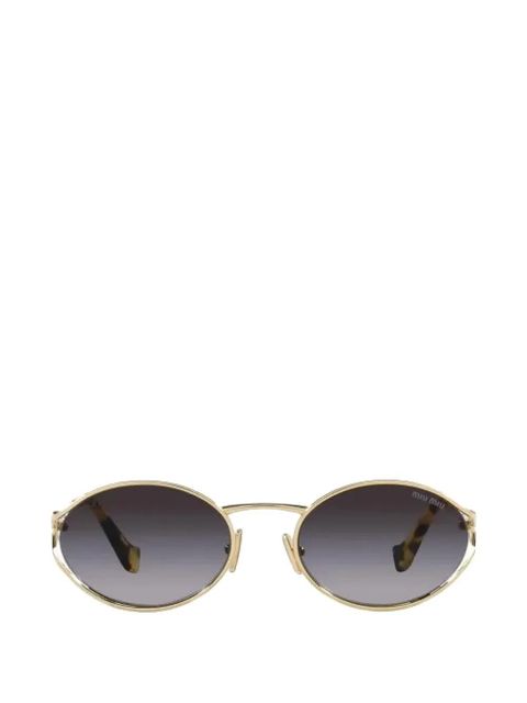 Miu Miu oval-frame sunglasses - Gold - zdjęcie produktu nr 1