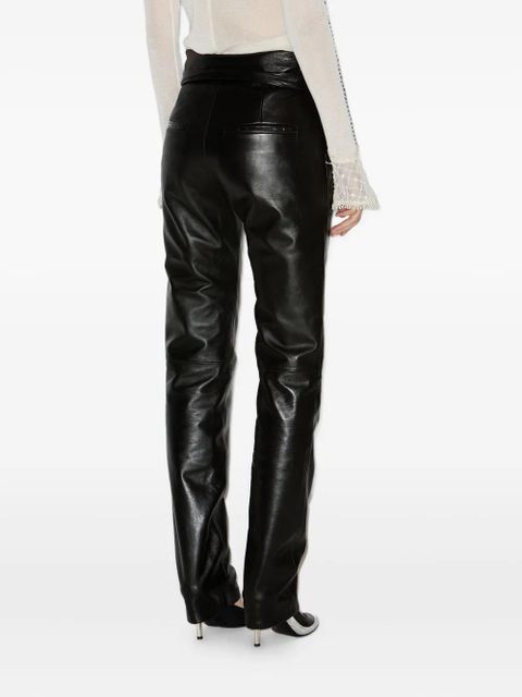 ISABEL MARANT Chazia leather trousers - Black - zdjęcie produktu nr 2