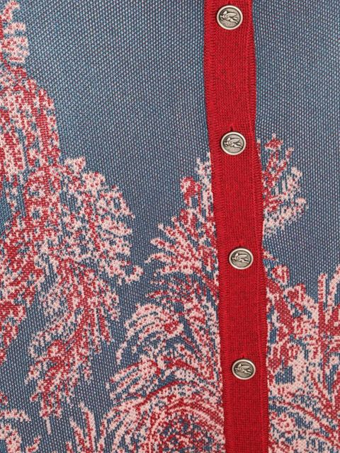 ETRO paisley-jacquard button-front skirt - Blue - zdjęcie produktu nr 2