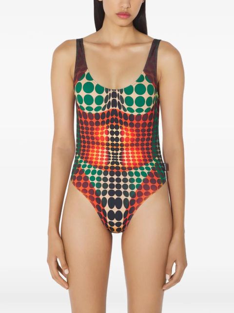 Jean Paul Gaultier Re-edition printed swimsuit - Red